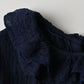 45R Indigo Gauze Doublecloth Frilled Collar Blouse