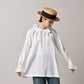45R Gauze Doublecloth Frilled Collar Blouse