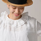 45R Gauze Doublecloth Frilled Collar Blouse