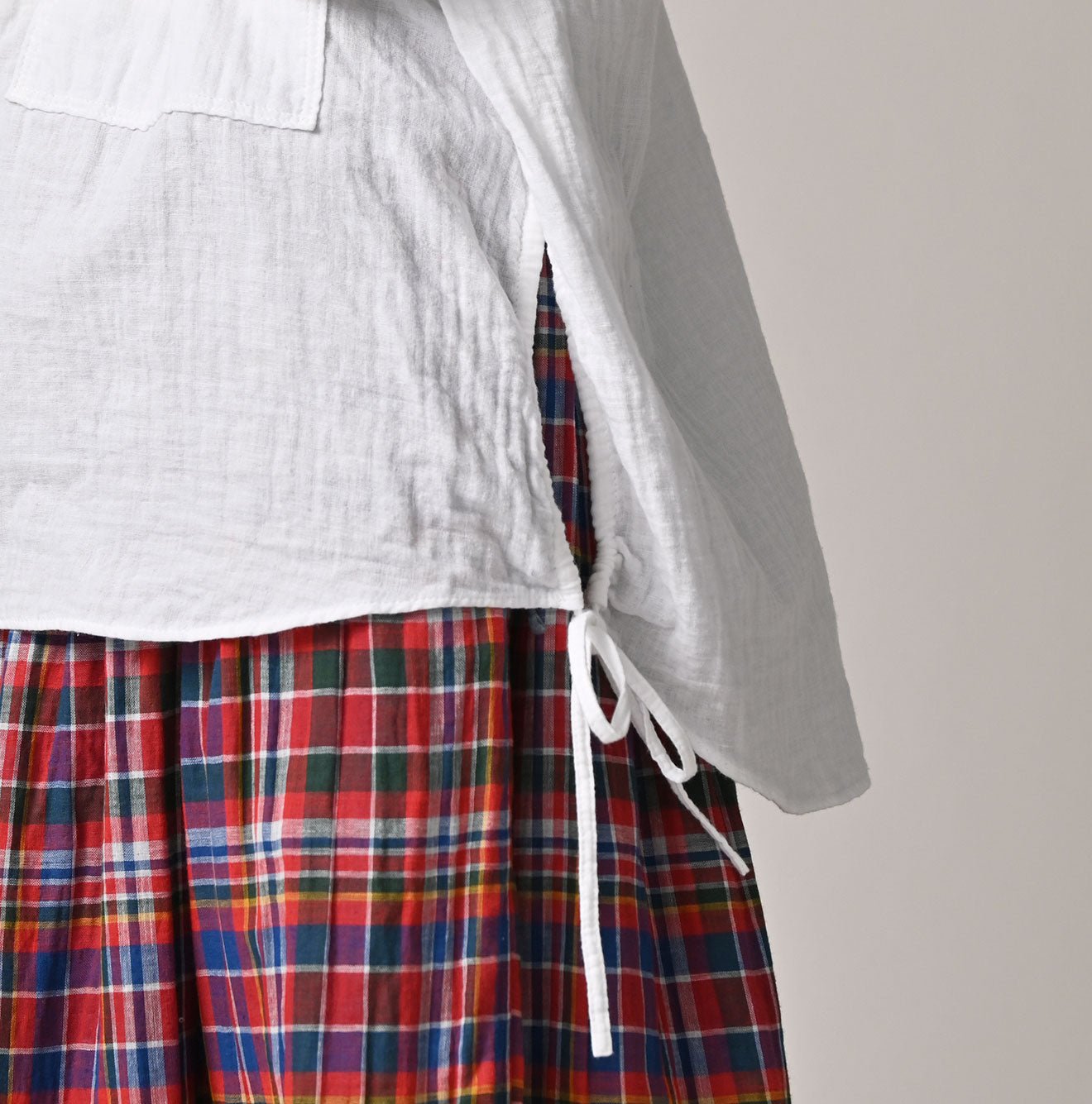 45R Gauze Doublecloth Boyfriend Blouse