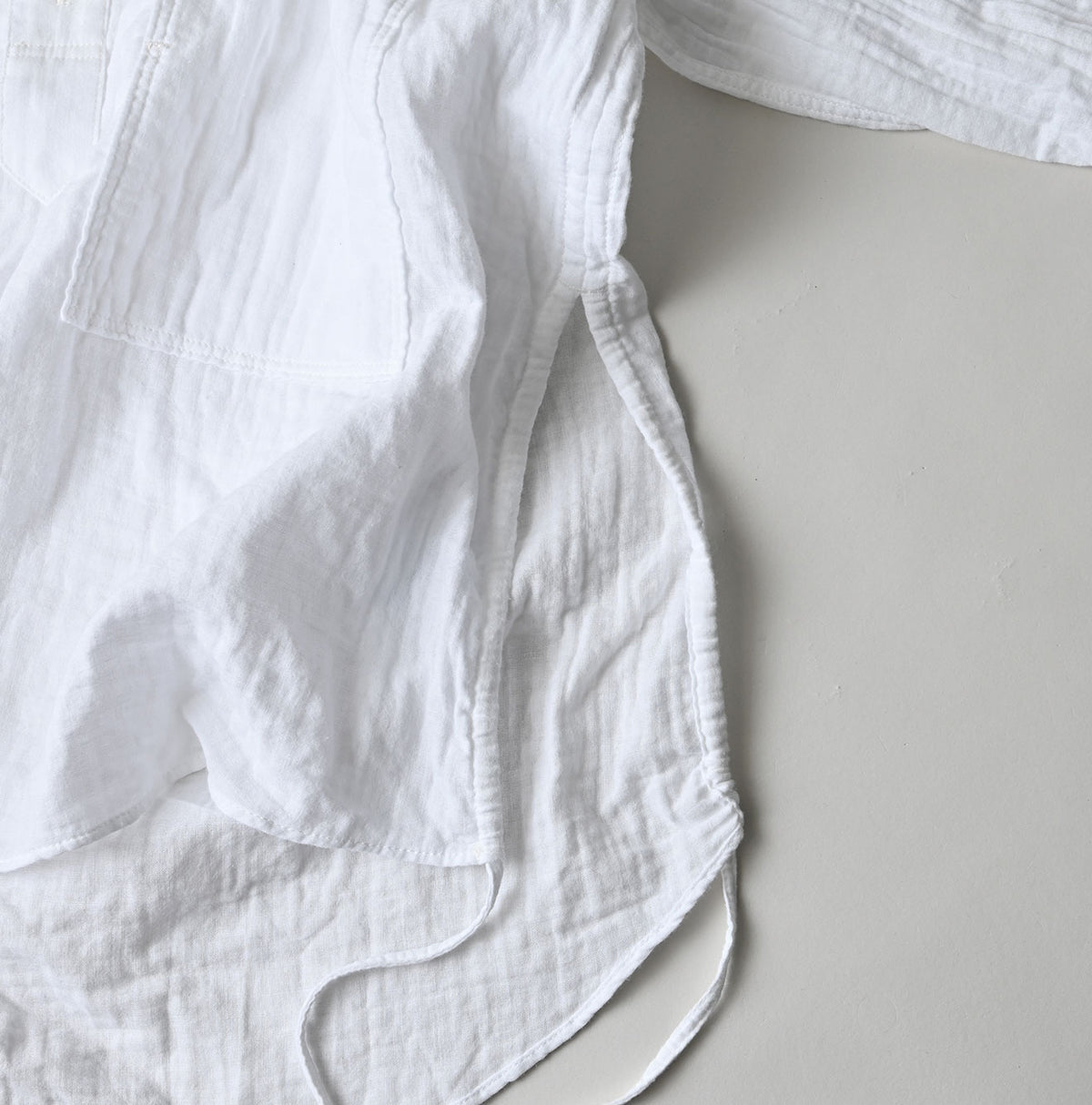 45R Gauze Doublecloth Boyfriend Blouse