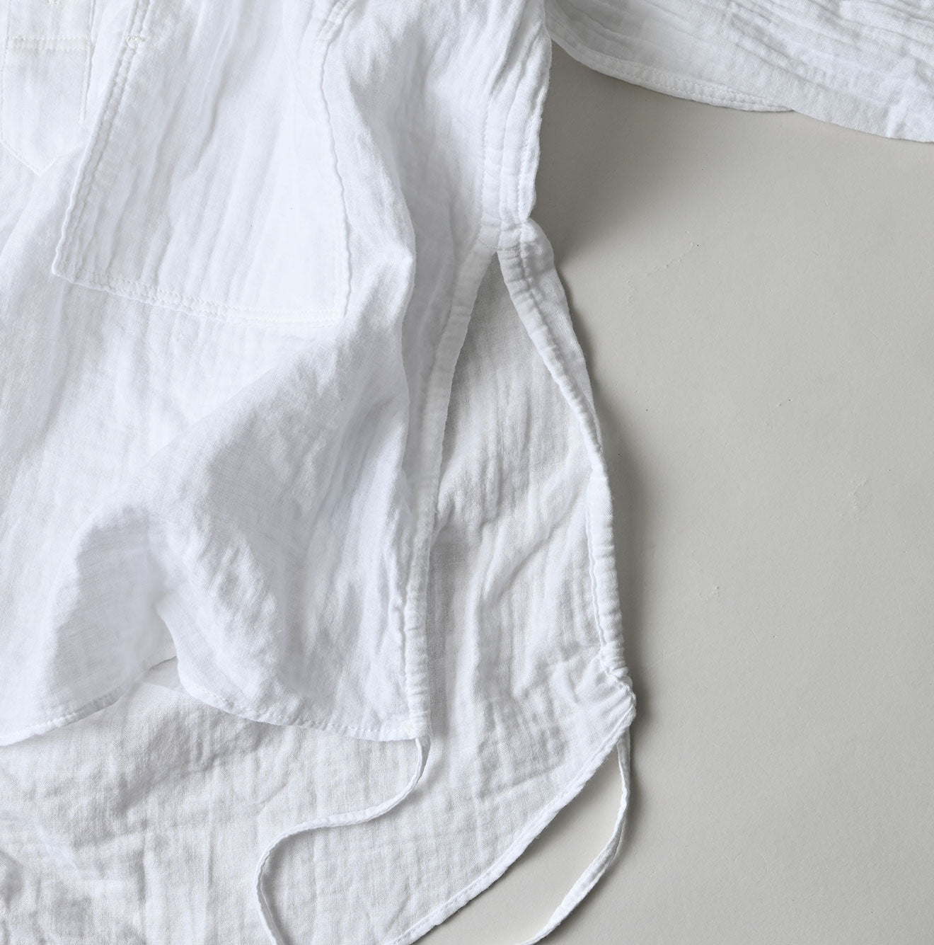 45R Gauze Doublecloth Boyfriend Blouse