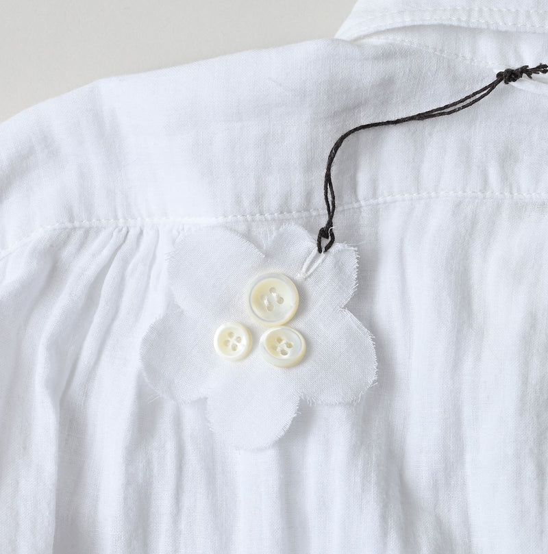 45R Gauze Doublecloth Boyfriend Blouse