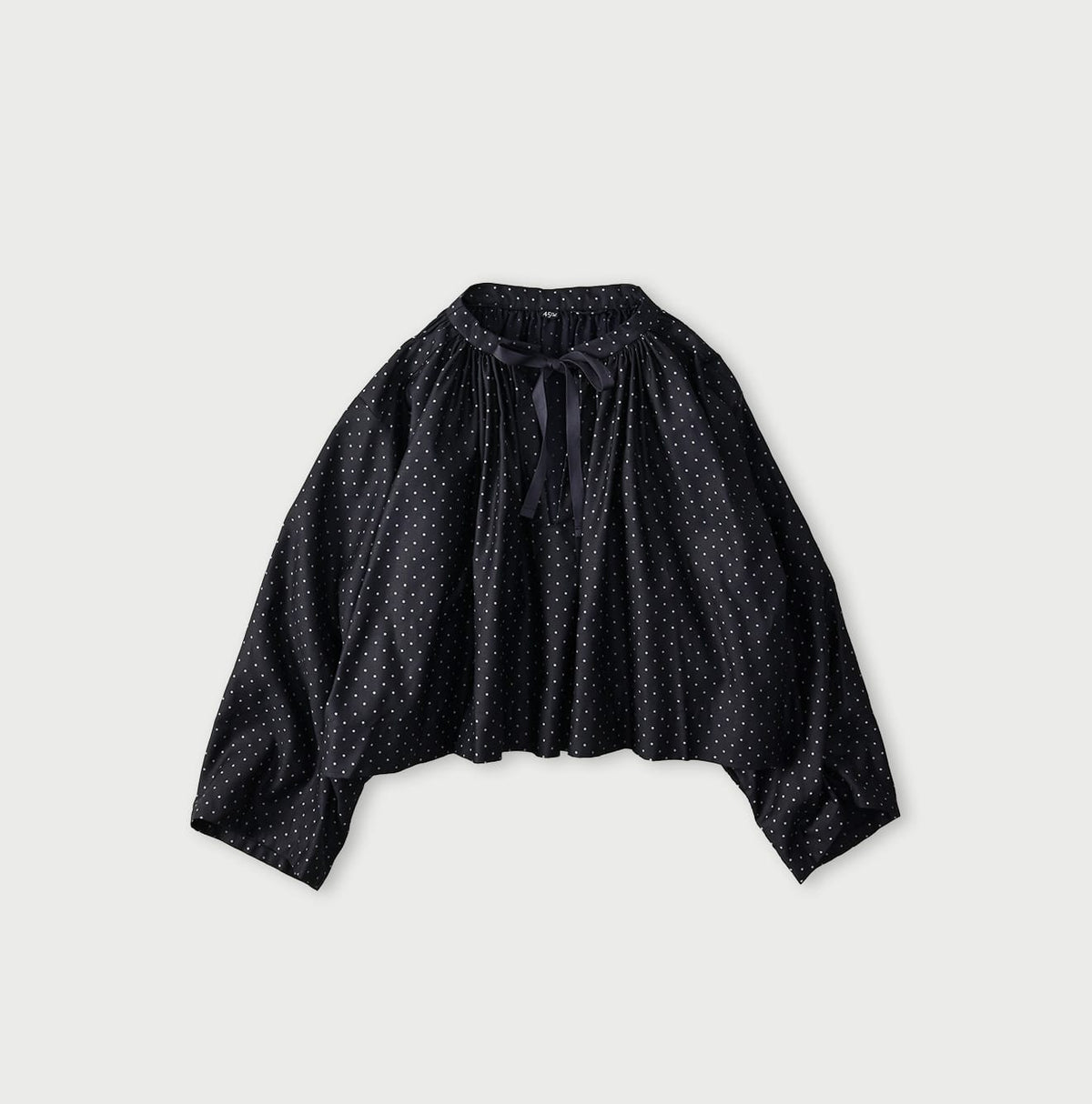 45R Indigo Dot Smocking Blouse