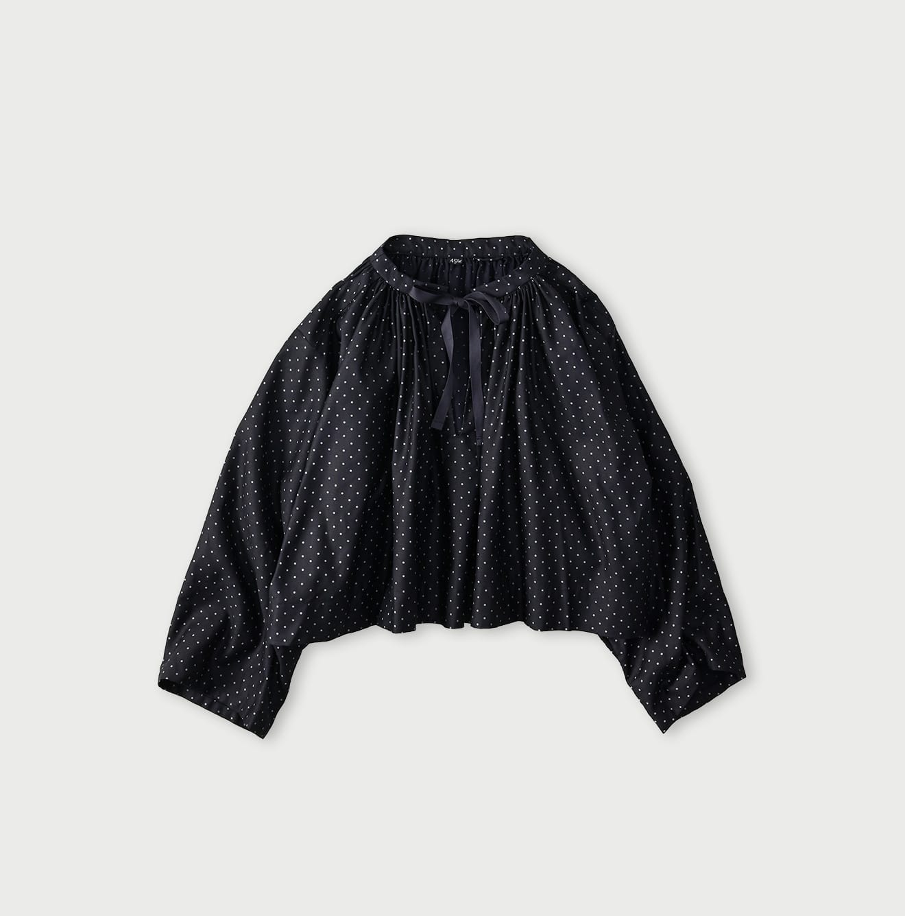 45R Indigo Dot Smocking Blouse