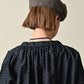 45R Indigo Dot Smocking Blouse