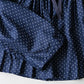 45R Indigo Dot Smocking Blouse