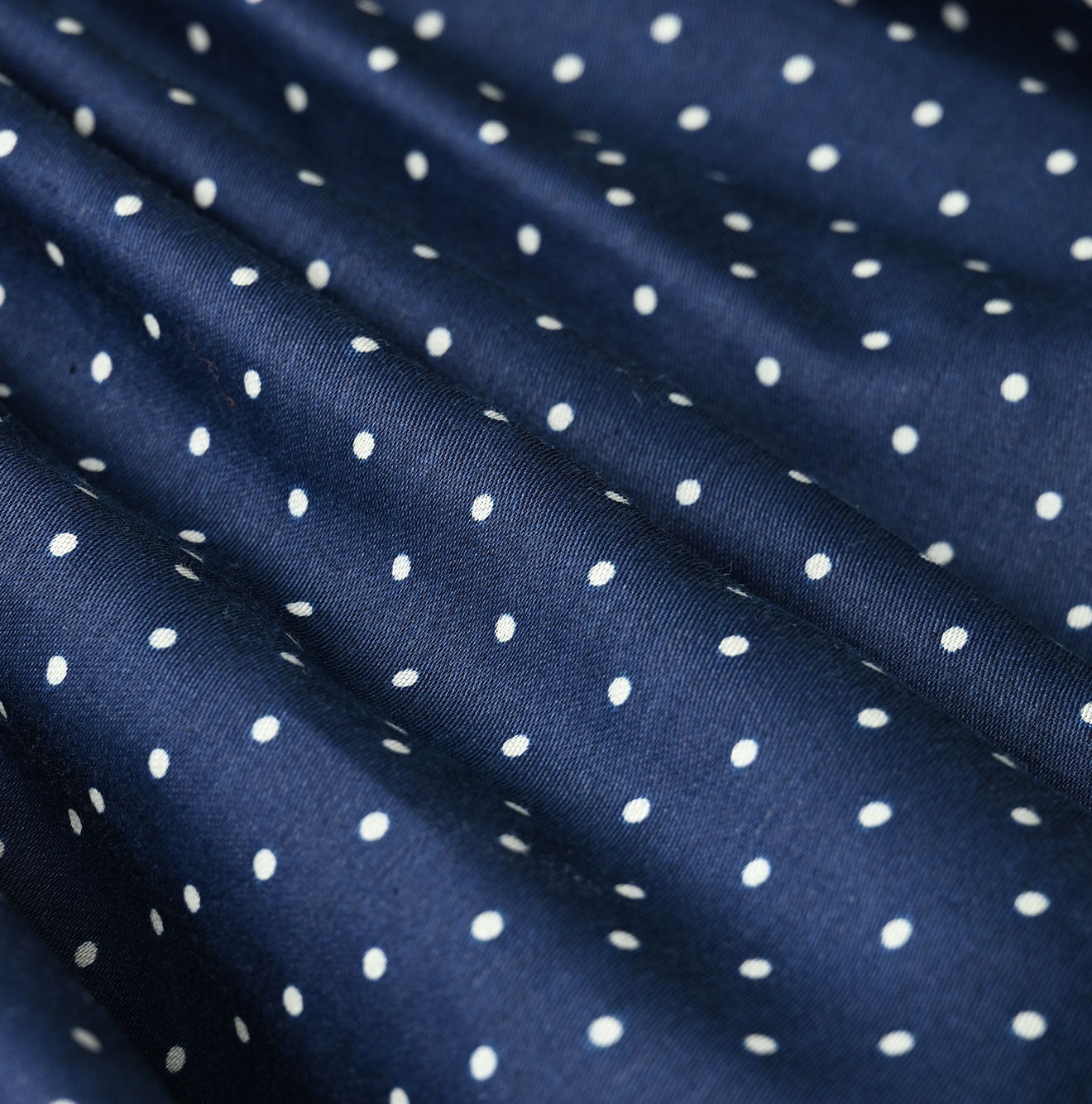 45R Indigo Dot Smocking Blouse