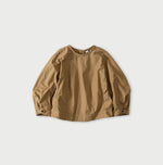 Back Sateen Puff Sleeve Blouse