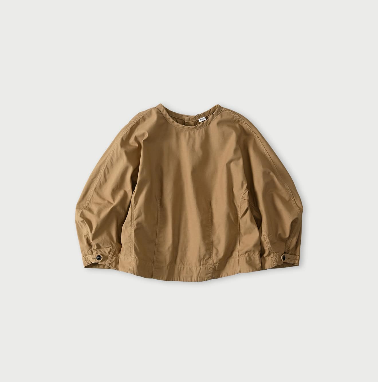 Back Sateen Puff Sleeve Blouse - Image 1