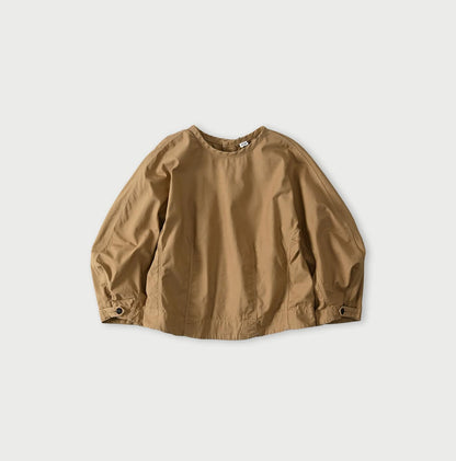 Back Sateen Puff Sleeve Blouse