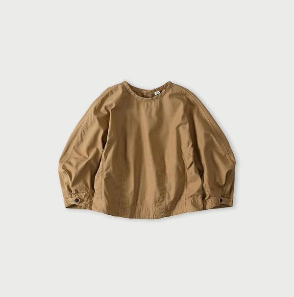 Back Sateen Puff Sleeve Blouse