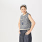 45R Ai Indigo Linen Silk Tweed Camisole