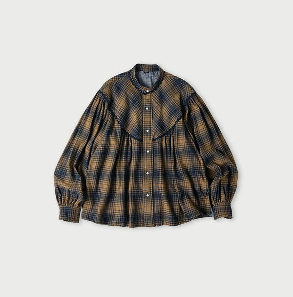 Indigo Zimbabwe Flannel Tambourine Blouse (Size 2) - 45R by 45rpm studio