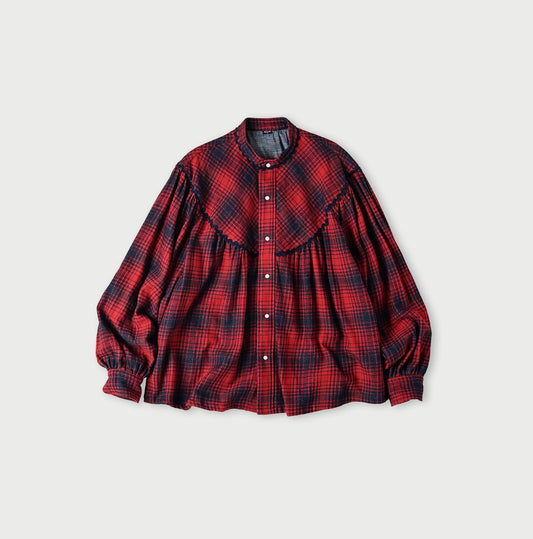 Indigo Zimbabwe Flannel Tambourine Blouse (Size 2) - 45R by 45rpm studio