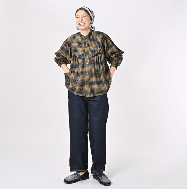 Indigo Zimbabwe Flannel Tambourine Blouse (Size 2) - 45R by 45rpm studio