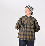 Indigo Zimbabwe Flannel Tambourine Blouse (Size 2) - 45R by 45rpm studio