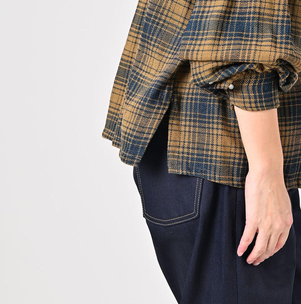 Indigo Zimbabwe Flannel Tambourine Blouse (Size 2) - 45R by 45rpm studio