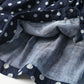 45R Indigo Fuwafuwa Double-woven Dots Blouse