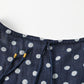 45R Indigo Fuwafuwa Double-woven Dots Blouse