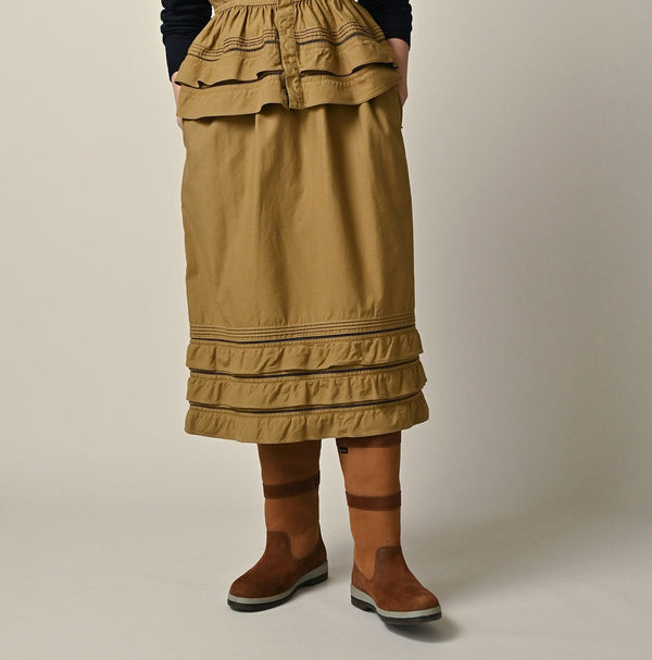 45R Back Sateen Tiered Frill Petti Skirt