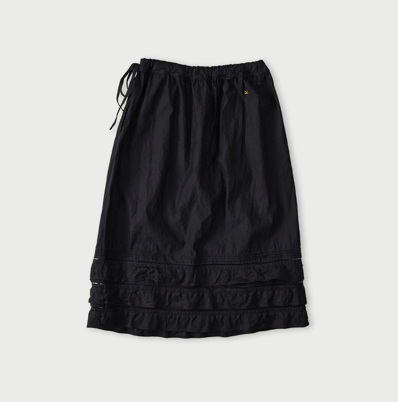 45R Indigo Back Sateen Tiered Frill Petti Skirt