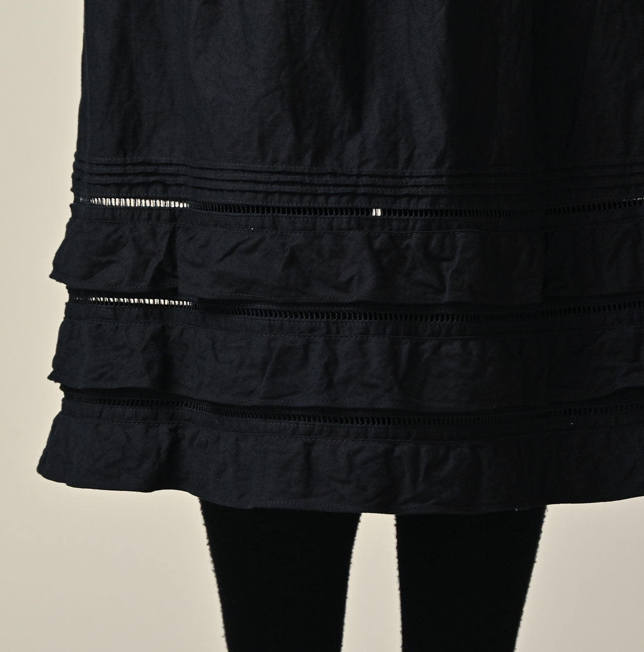 45R Indigo Back Sateen Tiered Frill Petti Skirt - Image 8