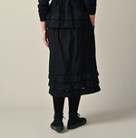 45R Indigo Back Sateen Tiered Frill Petti Skirt