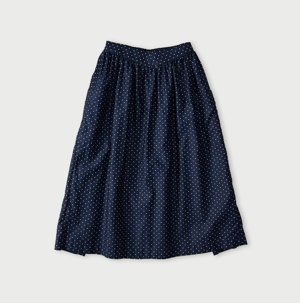 45R Indigo Dot Print Apron Skirt - Image 1