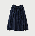 45R Indigo Dot Print Apron Skirt