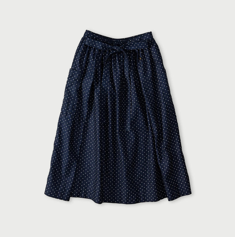 45R Indigo Dot Print Apron Skirt - Image 10