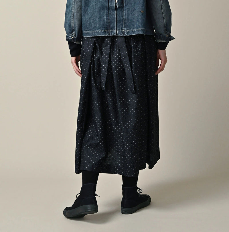 45R Indigo Dot Print Apron Skirt - Image 5