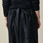 45R Indigo Dot Print Apron Skirt