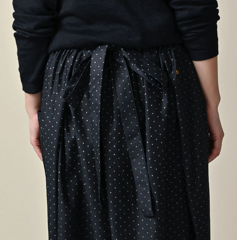 45R Indigo Dot Print Apron Skirt - Image 8