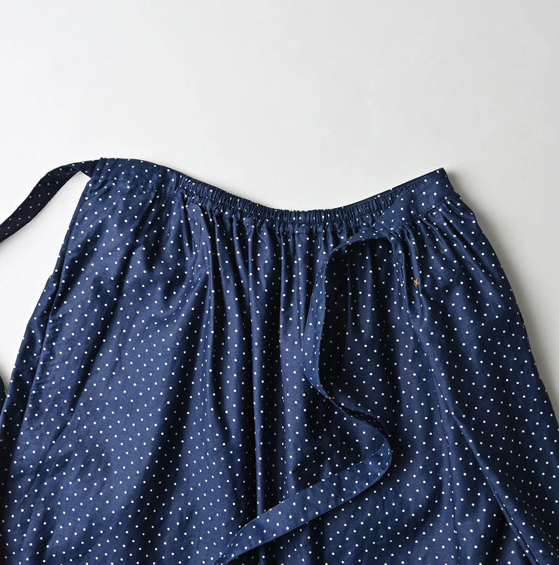 45R Indigo Dot Print Apron Skirt - Image 13