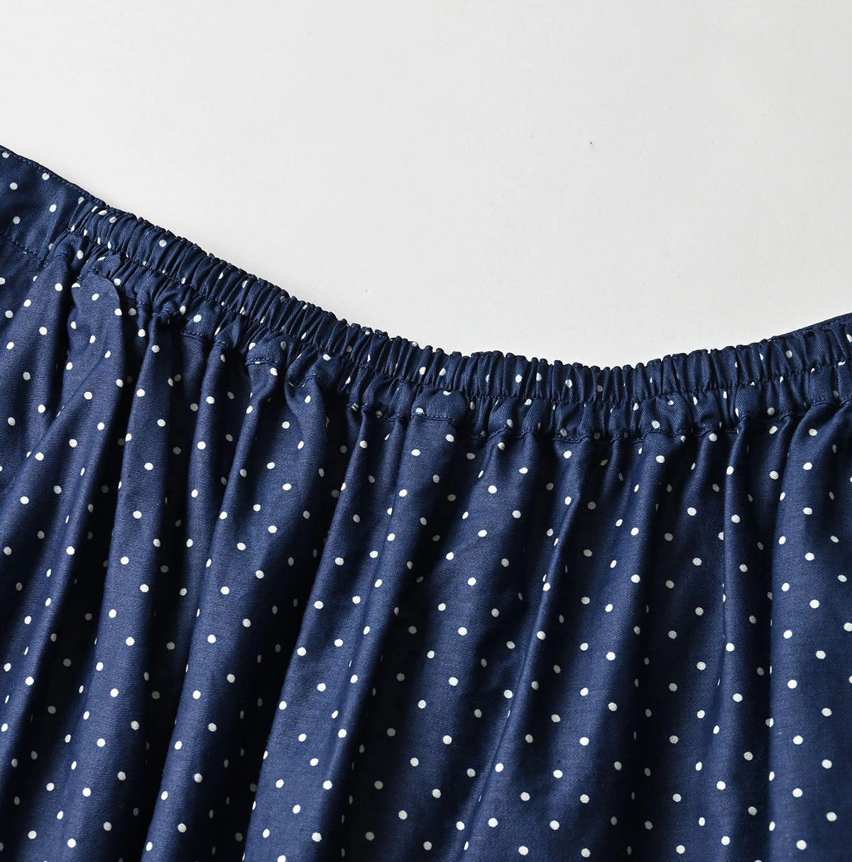 45R Indigo Dot Print Apron Skirt