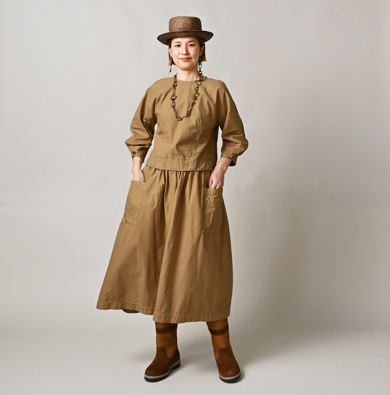 45R Back Sateen Apron Skirt