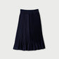 45R Indigo Awa Satin Pleats Skirt