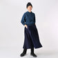 45R Indigo Awa Satin Pleats Skirt