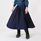 45R Indigo Awa Satin Pleats Skirt