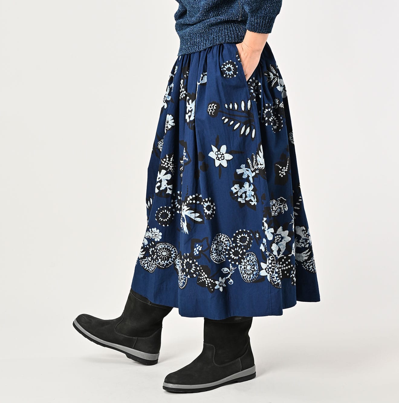 45R Indigo Fushicho Skirt