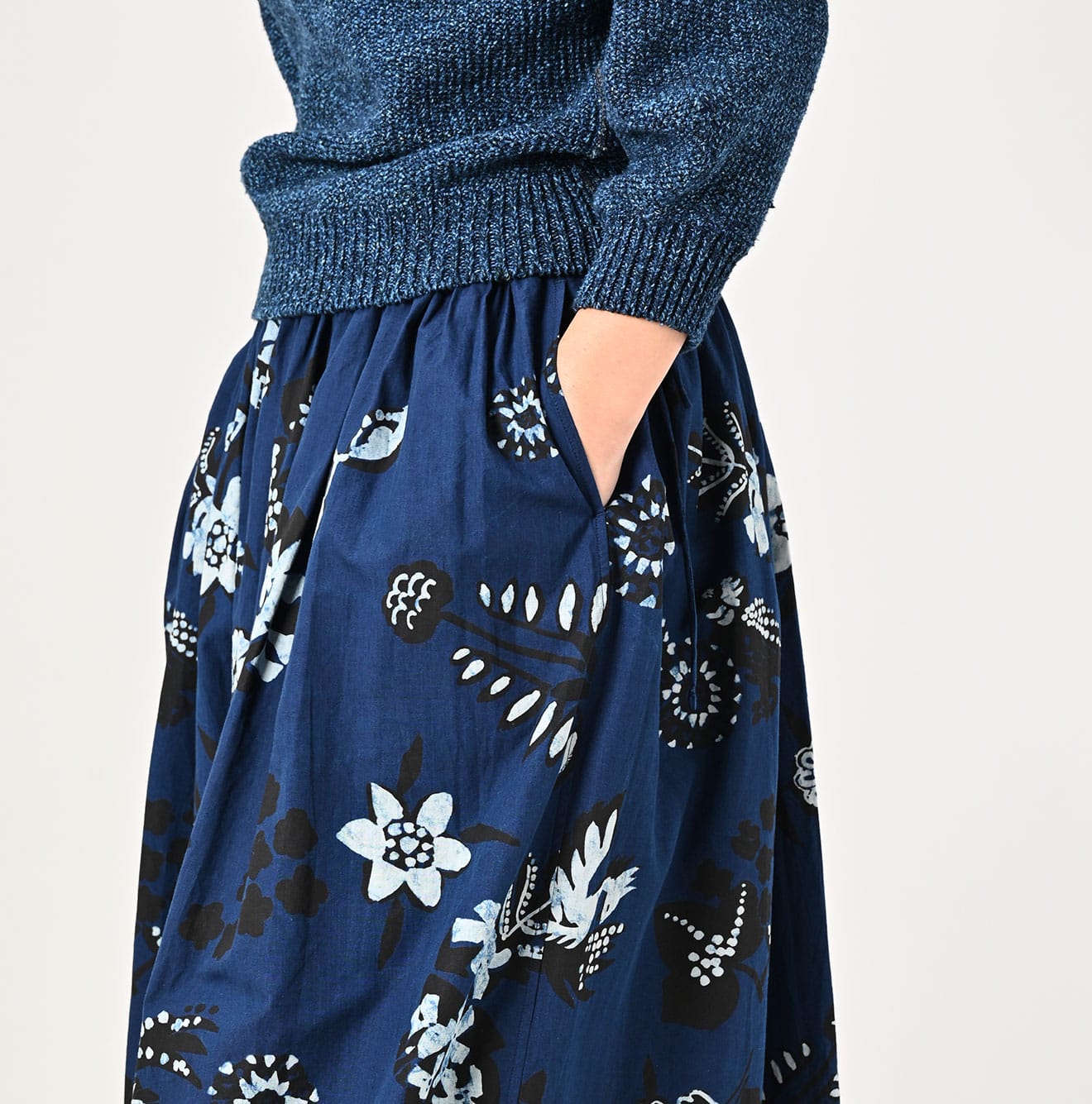 45R Indigo Fushicho Skirt