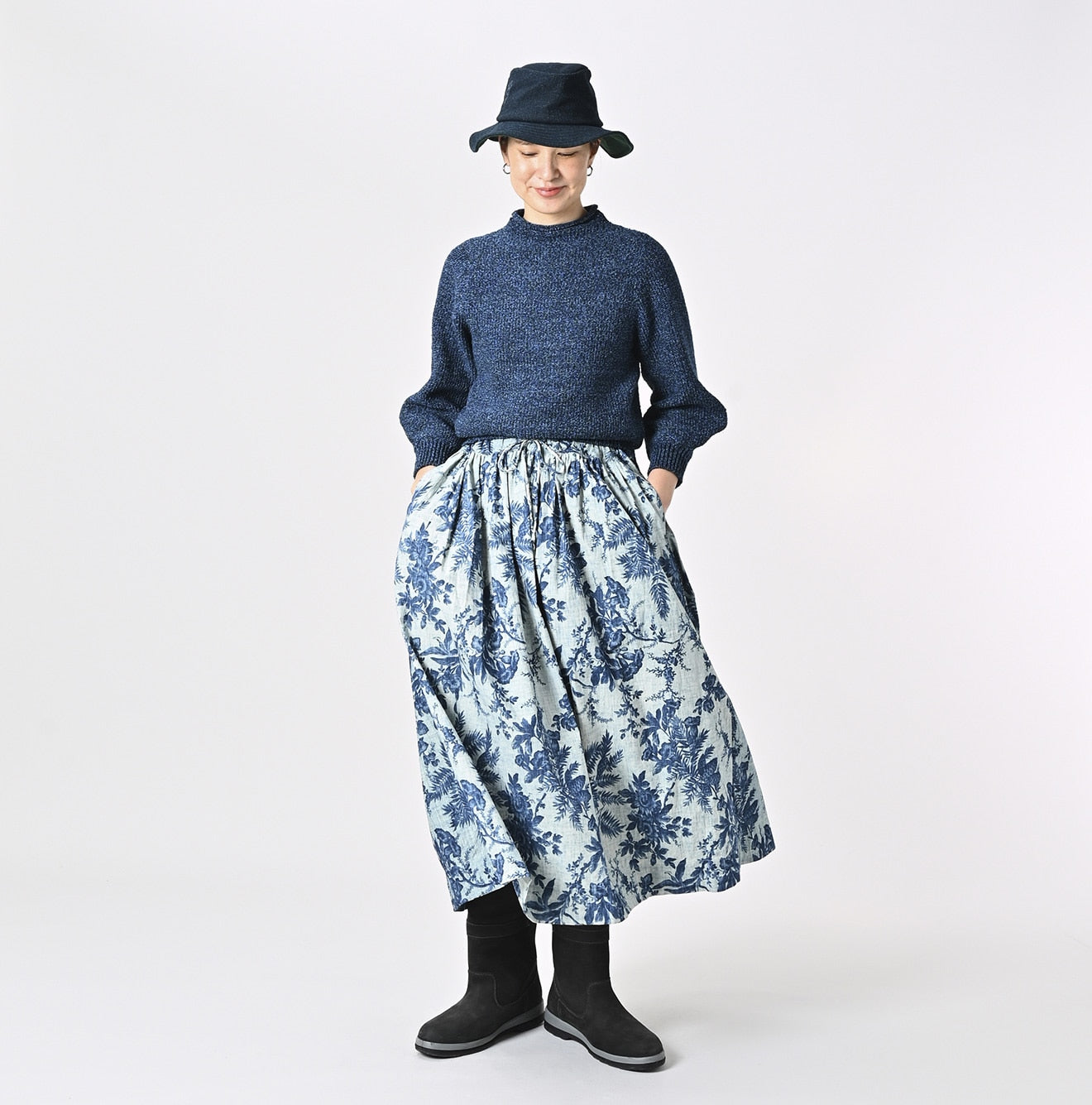 45R Indigo Lapis Skirt