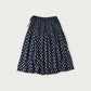 45R Indigo Fuwafuwa Double-woven Tiered Skirt