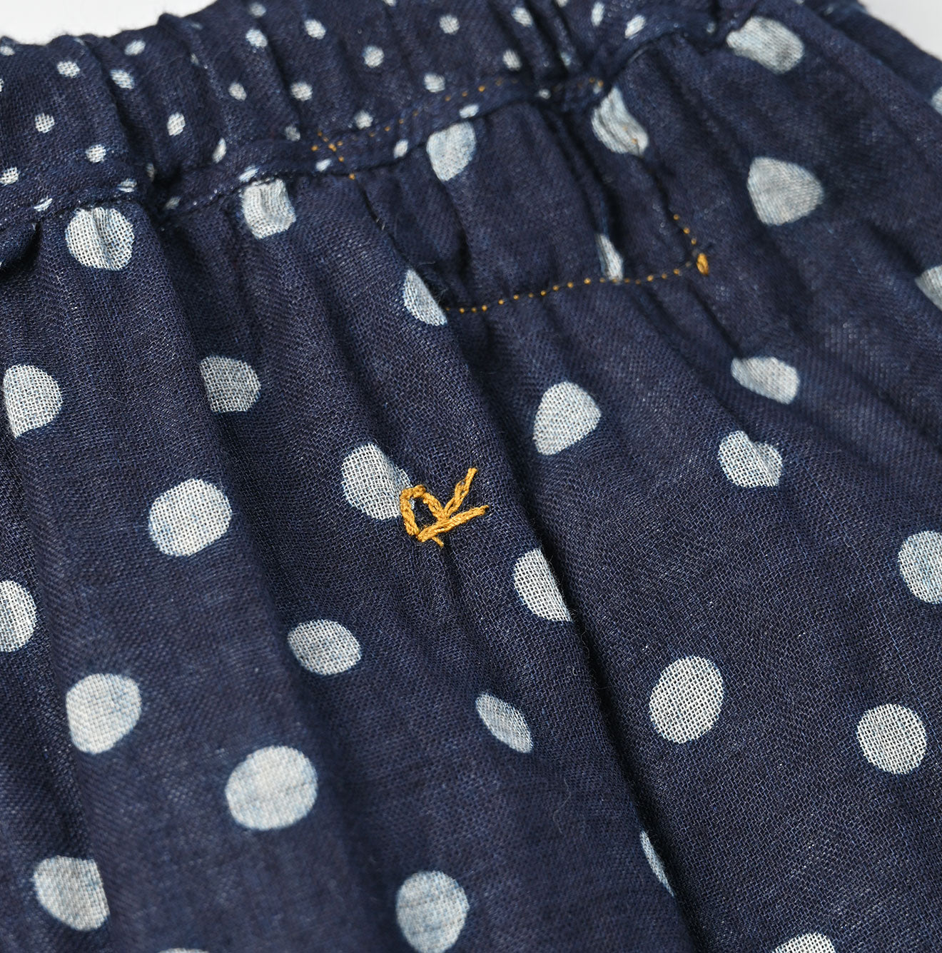 45R Indigo Fuwafuwa Double-woven Tiered Skirt