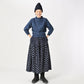 45R Indigo Fuwafuwa Double-woven Tiered Skirt