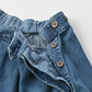 45R Indigo 45 Petit Denim Bloomers Pants Distressed