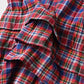 45R Gauze Doublecloth Frilled Collar Plaid Dress