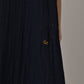 45R Indigo Gauze Doublecloth Frilled Collar Dress