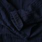 45R Indigo Gauze Doublecloth Frilled Collar Dress
